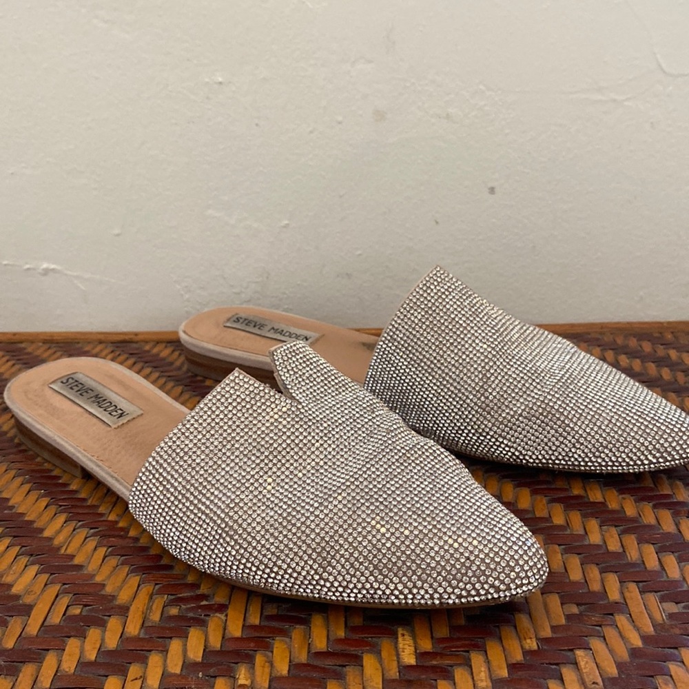 Steve Madden rhinestone mules
